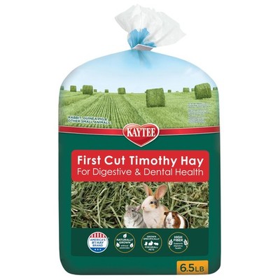 Kaytee First Cut Timothy Hay, High Fiber, Grown 6.5 Pound (Pack of 1)