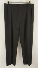 Vintage Polo Ralph Lauren Pleated Wool Trousers Men's 36 x 28 Black White Dot
