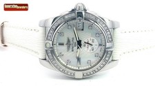 EXCELLENT+ BREITLING GALACTIC A37330 36MM MOP DIAMOND BEZEL & DIAL LADIES WATCH
