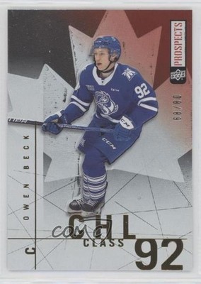 2022-23 Upper Deck CHL 2001 Throwback Gold Achievement 68/80 Owen Beck #A6 19wb