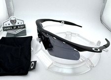 OAKLEY M FRAME MATTE BLACK W/ BLACK IRIDIUM HYBRID VENTED LENS SUNGLASSES 9.9