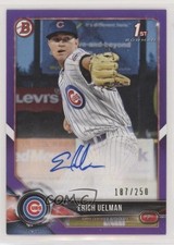 2018 Bowman Prospect Purple 187/250 Erich Uelmen Uelman #PA-EU Auto 4k8