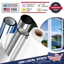 One-Way Mirror Window Film Heat UV Reflective Privacy Tint Foil for Home Room