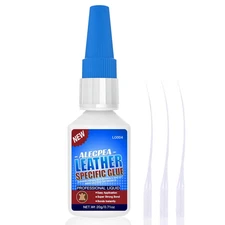 Leather Glue 20G - Strong, Permanent Fabric Adhesive for Repair & DIY | Clear Le