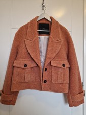 John Richmond Short Coat Eu Size 44 Orange Apricot Buff