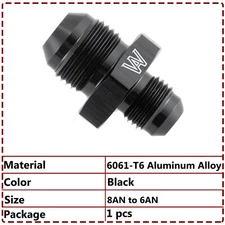 1pcs -8AN to 6AN Male Flare Reducer Coupler Adapter Fitting Straight Aluminum