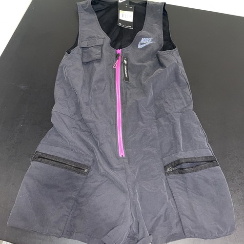 Nike Women's Sportswear Icon Clash Romper Black Pink CJ2291-010 AUTHENTIC NWT sm - 第 2/6 張圖片