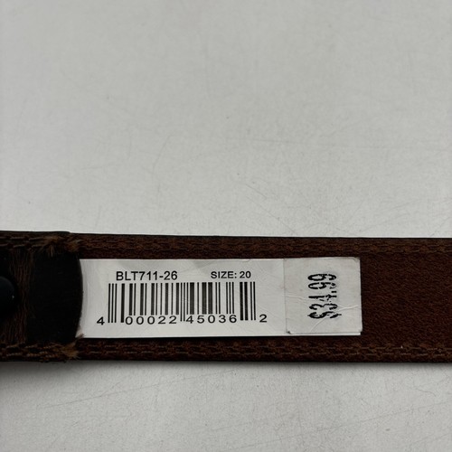 NWD Cody James Boys' Longhorn Plaque Western Belt w/o Buckle Brown Size 20 - Picture 3 of 4