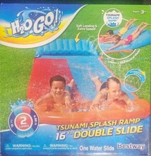 H2OGO! Tsunami Splash Ramp 16 Ft. Double Water Slide 52328E H20GO! 52328E
