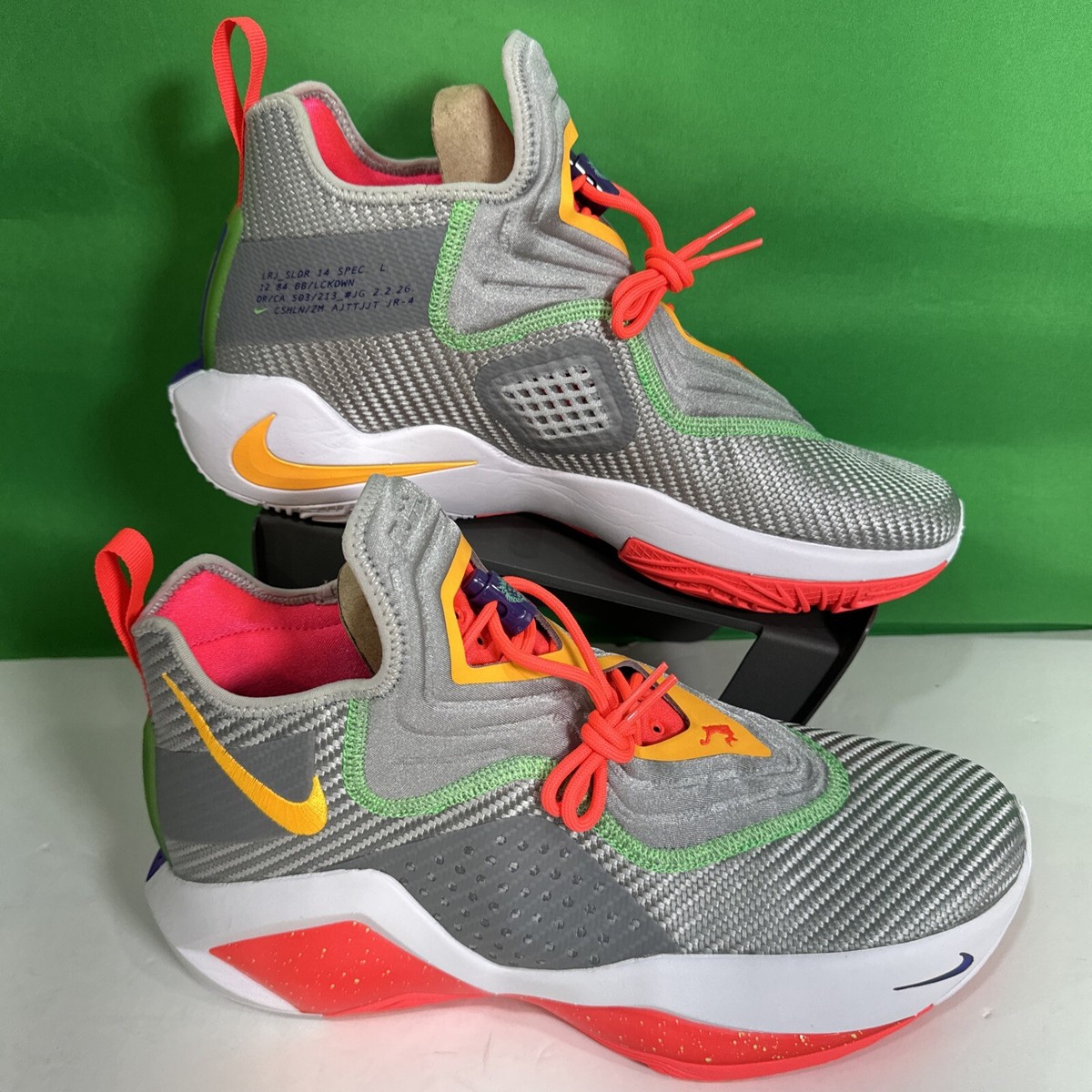 Nike Lebron Soldier XIV,Men's Size 11 ,LT Smoke Grey/Orange Pulse