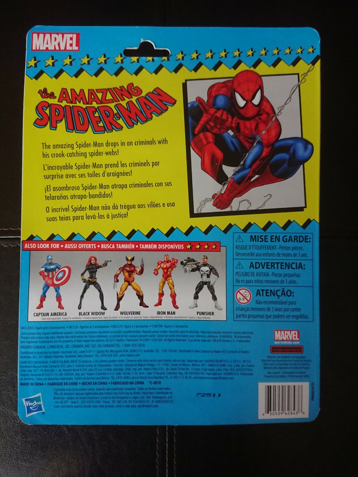 Hasbro Marvel Retro The Amazing Spider Man with Pizza Slice 2017 New