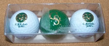 CSU Colorado State University 3 pack golf balls Rams Pro-Grade 1 green white
