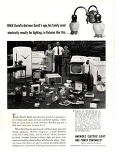 1955 America's Light And Power Companies Household Appliances On Lawn Print Ad