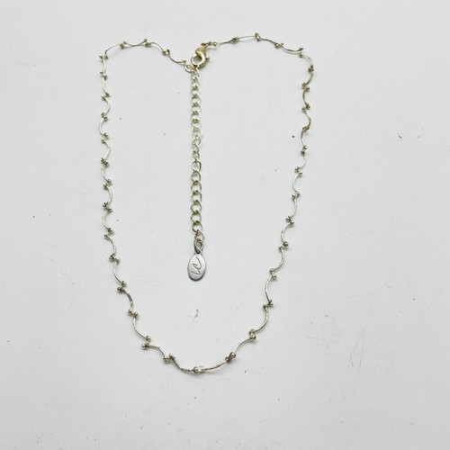 LC Signed Delicate S Wave Necklace 