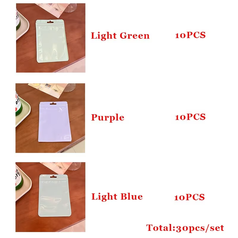 30pcs Cute Colors Jewelry Bags For Necklaces Earrings Ring Hair Clip