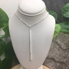 28-30  Long Sweater Necklace  3  Pendant Silver-Tone New Free Ship 6568