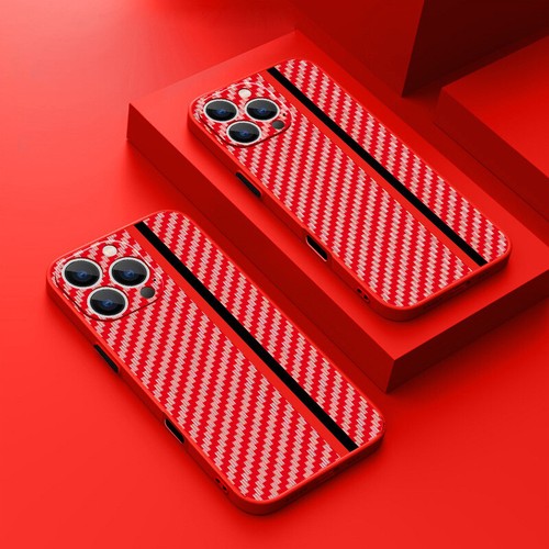 Coque Rigide Mince Fibre Carbone Antichoc Pour iPhone 16 Pro Max 15 14 13 12 11 - Zdjęcie 7 z 20