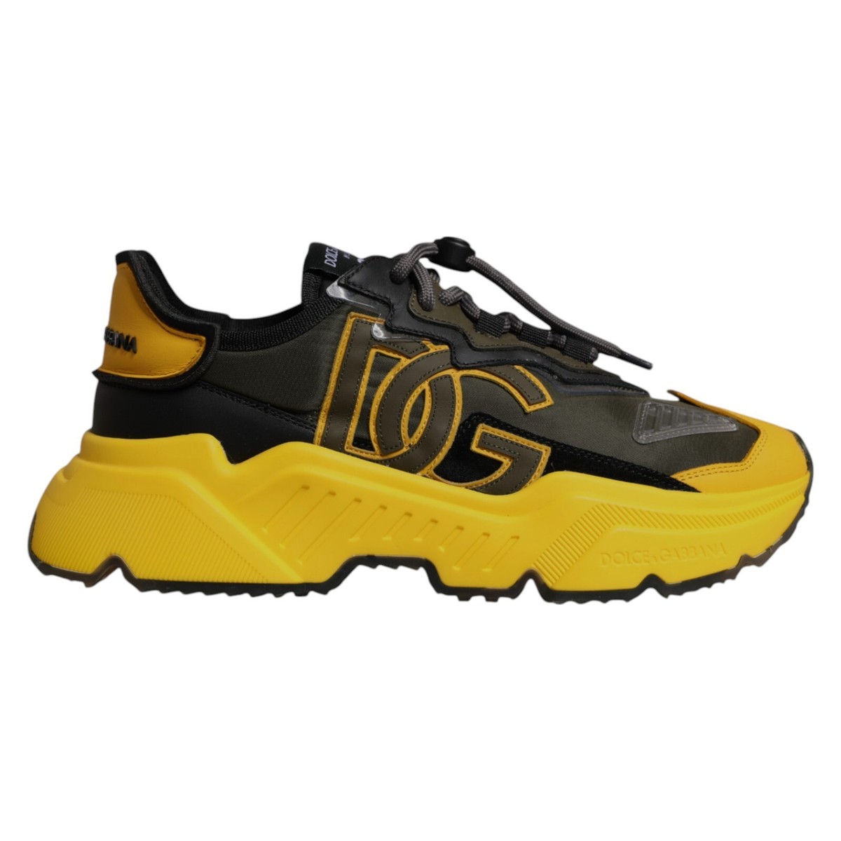 DOLCE & GABBANA Shoes Yellow Black Daymaster Low Top Sneaker