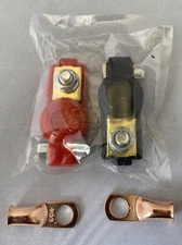 TKDMR 1Pair Car Battery Cable Terminal Clamps-Connectors W/ Plastic cover NEW