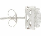 QVC Diamonique Sterling Silver Halo Ring & Stud Earrings Set Ring SZ 9 — photo 3