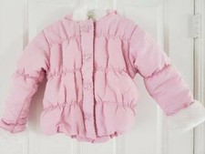 Vintage 2007 Sesame Street Toddler Baby Girls Size 3T Pink Quilted Winter Coat
