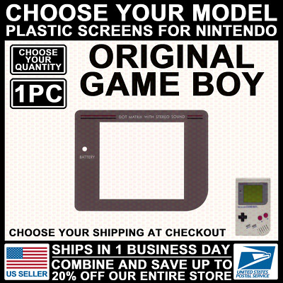 Screen Replacement for Nintendo Game Boy DMG-01 Original GRAY 1989 Lens PLASTIC