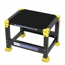 GanFindX Steel Plyo Box 12/18 Inch Surface Metal Plyometric Jumping Box - Black