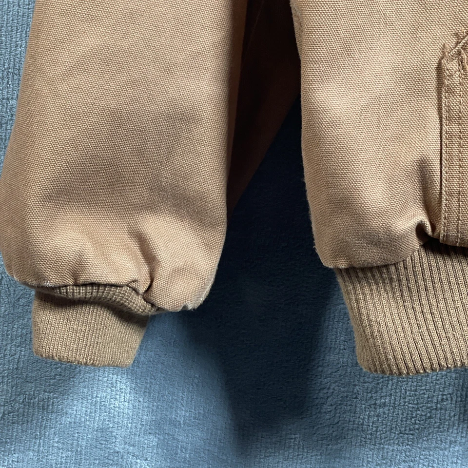 Craftsman 夹克男式 L 棕色鸭子连帽工作夹克带特氟龙重型帆布 — 第 3/4 张图片