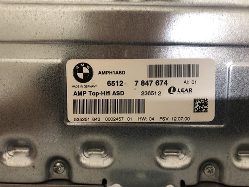 AMPLIFICADOR BMW ASD X5M X6M E70 E71 audio individual, ¡de primera línea! 2 años - Imagen 3 de 3
