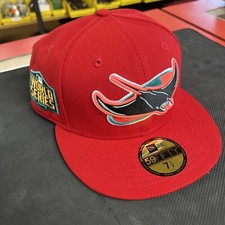 NEW ERA TAMPA BAY RAYS 2020 WORLD SERIES TEAL/Red Grailed  59FIFTY HAT 7-1/2