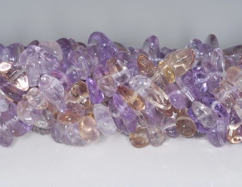 10-12MM AMETRINE GEMSTONE PEBBLE NUGGET CHIP LOOSE BEADS 16" - Picture 4 of 4