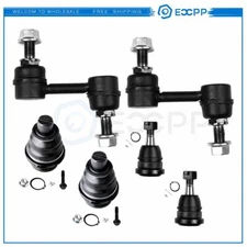 6pcs Front Sway Bar Link Upper Lower Ball Joint For 04-15 Nissan Titan Armada