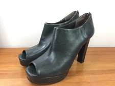 Platform Peep Toe Gastone Lucioli 39.5 9.5 Bootie Heels Dark Green Gray **