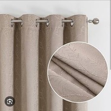 Chyhomenyc Debby Camel Blackout Curtains 84 Inches Long 2 Panels for Bedroom,...