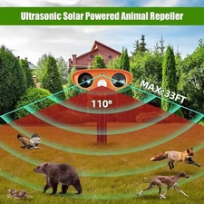 2-Piece Orange Ultrasonic Repeller - Regular Pack for Wildlife & Insect Control