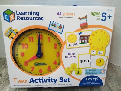 NEW Learning Resources LER3220 Time Activity Set - 41pc ( SEALED)
