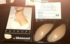 1 PR Invisible Silicone Bikini Insert Push Up Bra Pads Breast Enhance Bloussant