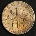 1957  Roosevelt  Dime UNC/AU Toning Rainbow