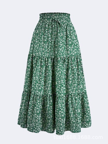 Vestidos florales vintage con falda desmontable hasta el té línea A - Imagen 10 de 38