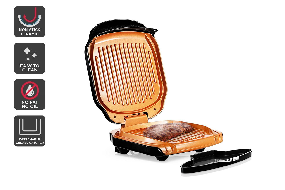 Low Fat BBQ Electric Grill Steak Sandwich Press Toast Non Stick Ceramic