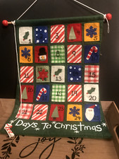 christmas advent calendar vintage felt Homemade