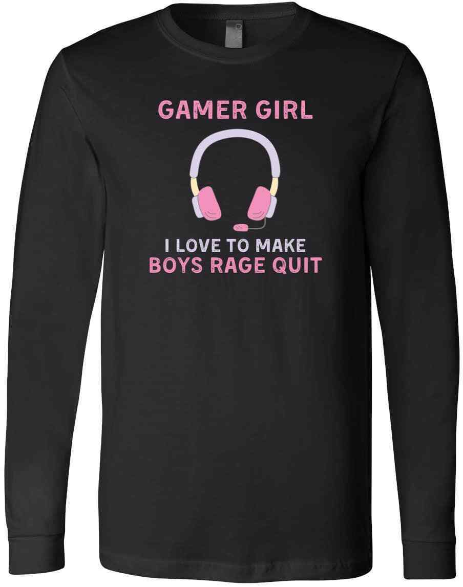 Girl Gamer Gamers I Make Boys Rage Quit Video Game T-Shirt