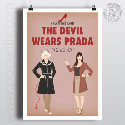 DEVIL WEARS PRADA Minimalist Movie Poster Minimal Film Posteritty Print  Meryl UK
