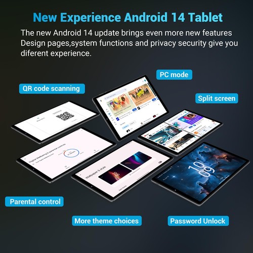 Tablette 10 Pouces Android 14 Tablette Tactile 5G WiFi 4G LTE36Go RAM+128Go R... - Photo 2/7
