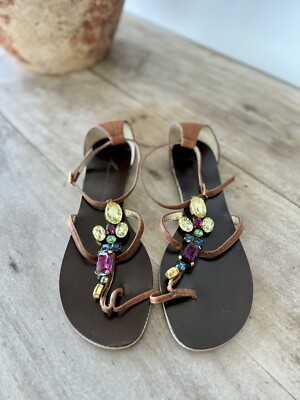 【関税込み】Blahir Flat Sandals - Giuseppe Zanotti - Leather Giuseppe Zanotti Sandals, Size 37 EU