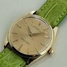 Mens Rolex Oyster Perpetual Ref 1002 34mm 14k Gold Vintage 1960s Automatic NA111