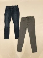 Joe's Jeans Lot - 2 Pairs Skinny Ankle Fit Jeans Size 26 x 28 Inseam Gray + Med