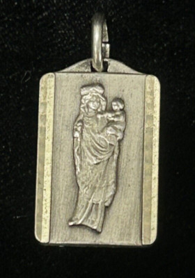 Our Lady of the Pillar Sterling Silver Religious Medal Pendant Notre ...