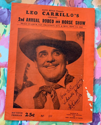 1944 Leo Carrillo's 2nd Annual Rodeo And Horse Show Program At Seals Stadium