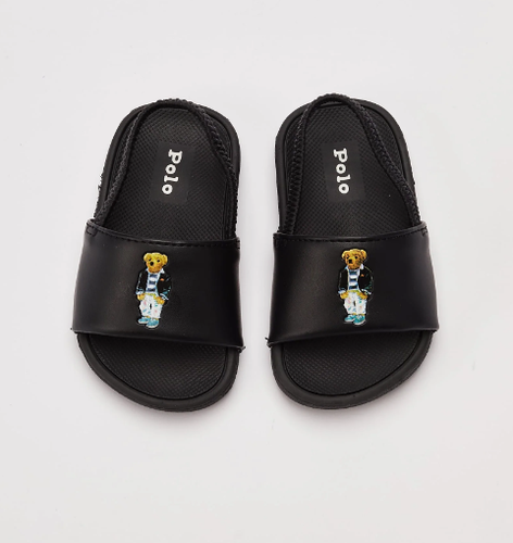 Polo Ralph Lauren Boys Polo Ralph Lauren Cayson Bear Slide Infant Black 9